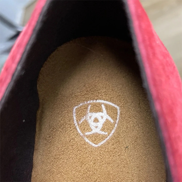 Ariat Bit Cruiser Women’s Suede Loafer Horse Bit Hardware Size 6.5 B Red - Picture 7 of 11